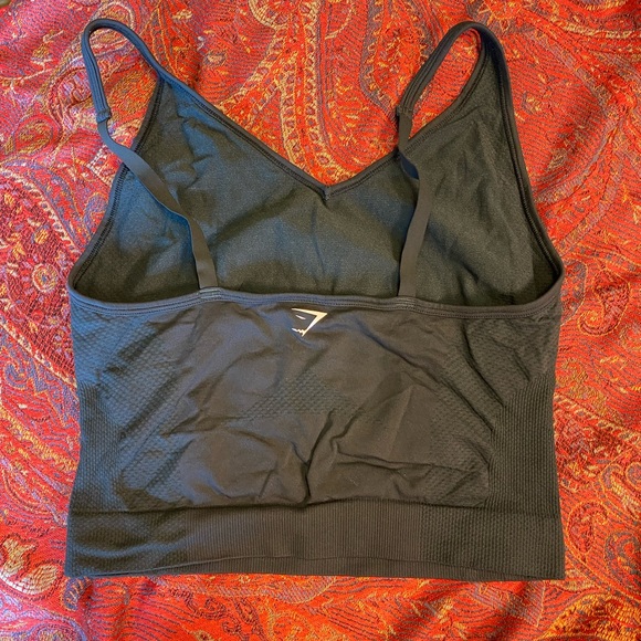 Gymshark Vital Seamless 2.0 Midi Tank - Woodland Green Marl - Picture 3 of 4